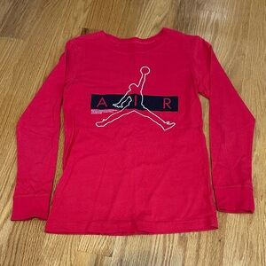 Jordan Kids Red Long Sleeve Tee